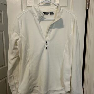 Eddie Bauer Cream Zip-Up Sweater
